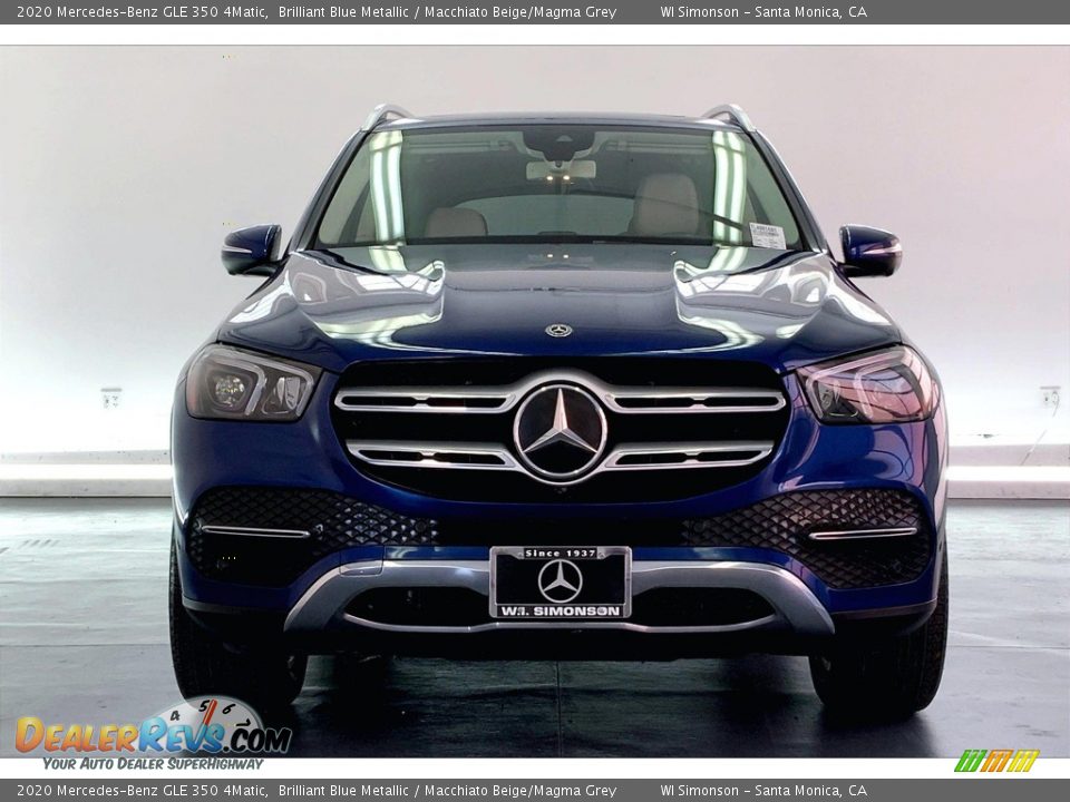 2020 Mercedes-Benz GLE 350 4Matic Brilliant Blue Metallic / Macchiato Beige/Magma Grey Photo #2