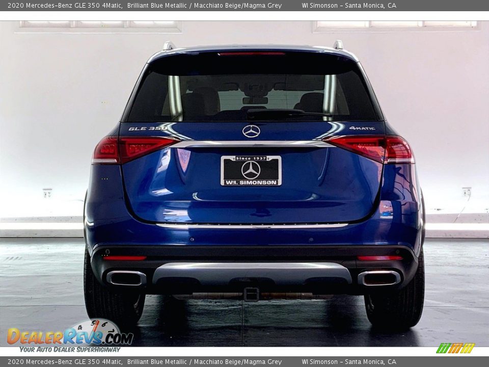 2020 Mercedes-Benz GLE 350 4Matic Brilliant Blue Metallic / Macchiato Beige/Magma Grey Photo #3