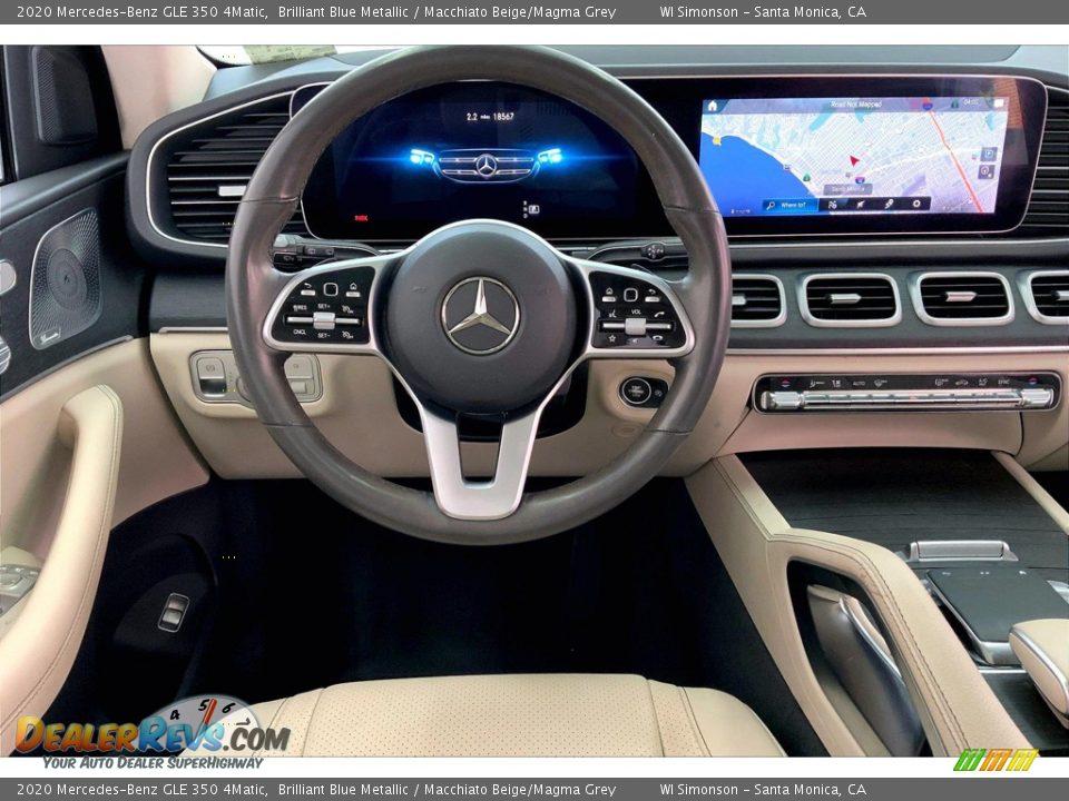 2020 Mercedes-Benz GLE 350 4Matic Brilliant Blue Metallic / Macchiato Beige/Magma Grey Photo #4