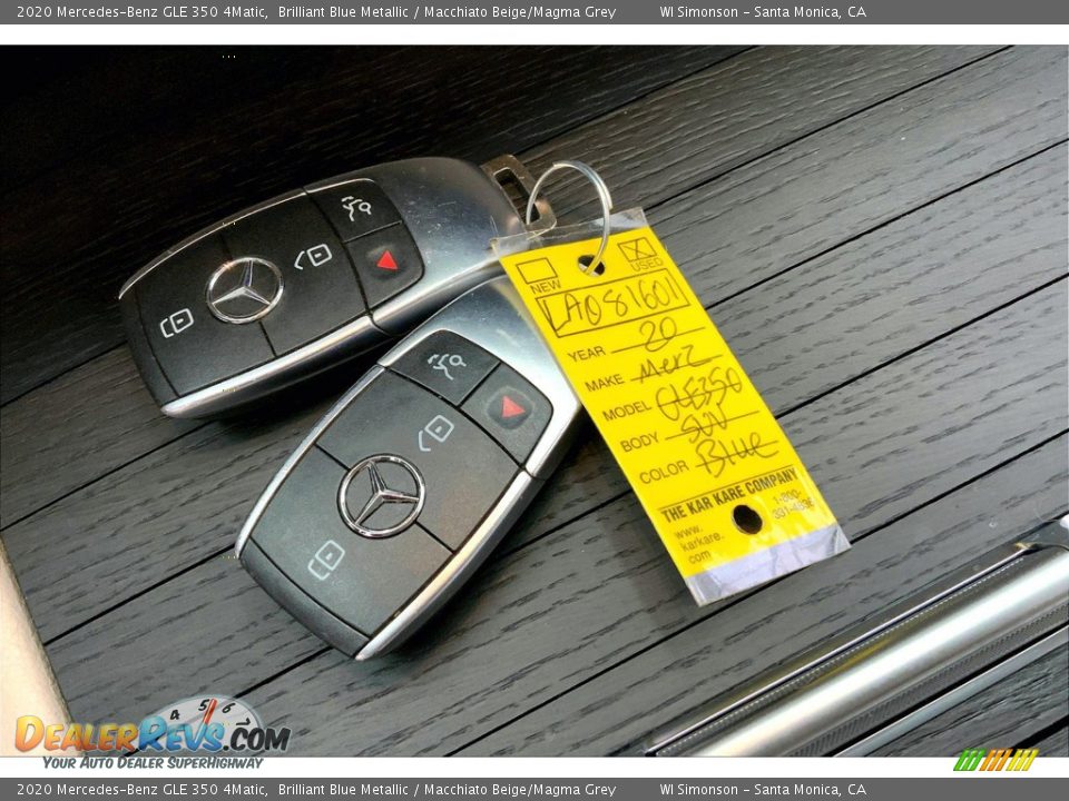 2020 Mercedes-Benz GLE 350 4Matic Brilliant Blue Metallic / Macchiato Beige/Magma Grey Photo #11