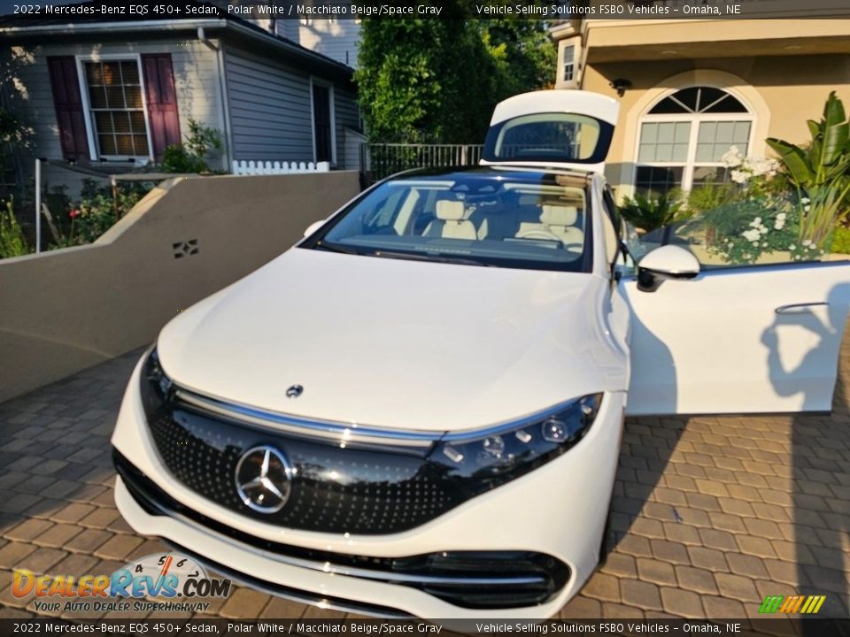 2022 Mercedes-Benz EQS 450+ Sedan Polar White / Macchiato Beige/Space Gray Photo #1