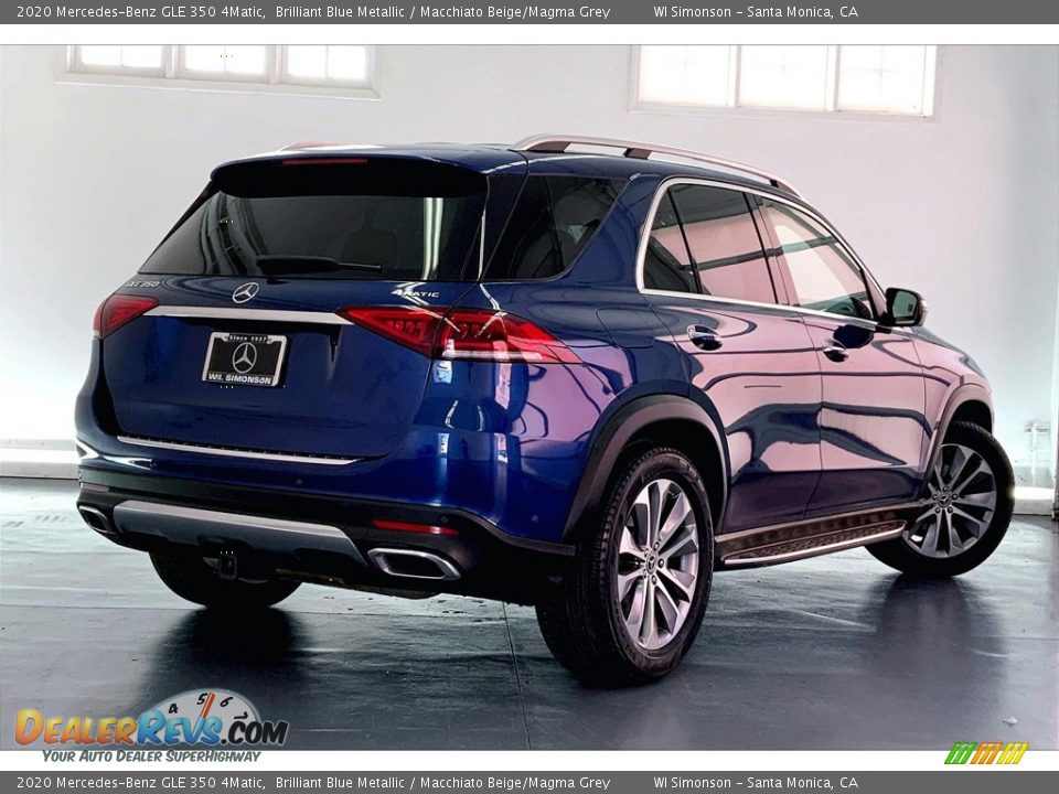 2020 Mercedes-Benz GLE 350 4Matic Brilliant Blue Metallic / Macchiato Beige/Magma Grey Photo #13