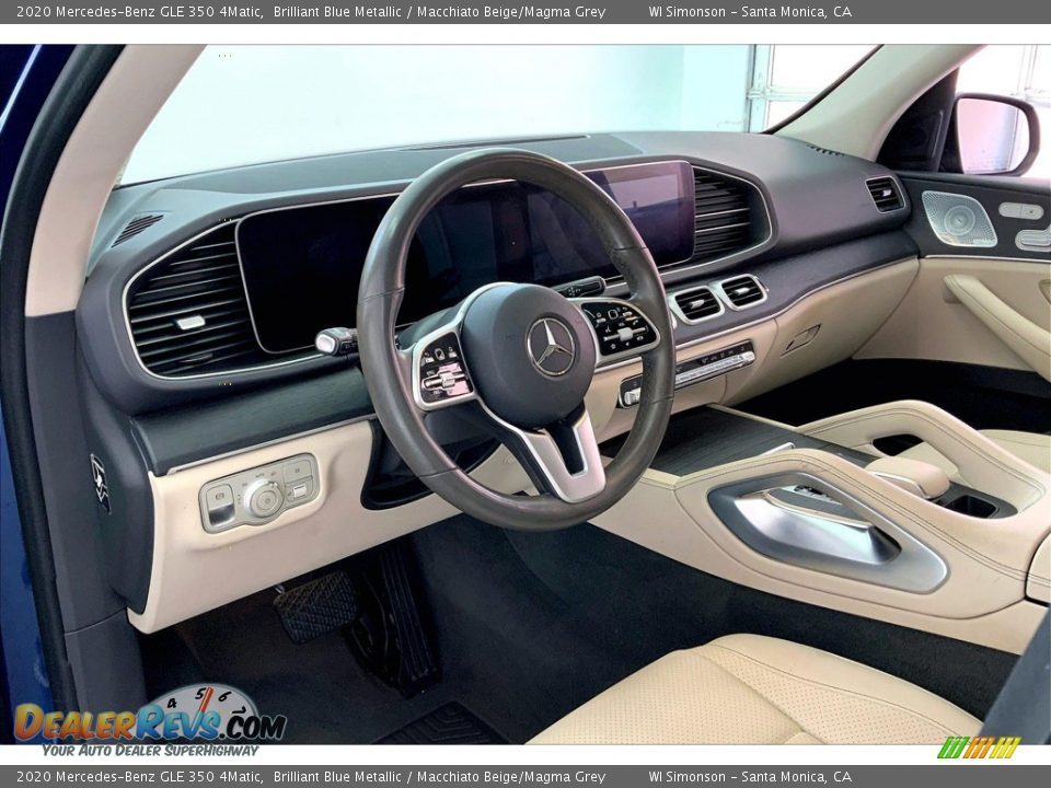 2020 Mercedes-Benz GLE 350 4Matic Brilliant Blue Metallic / Macchiato Beige/Magma Grey Photo #14
