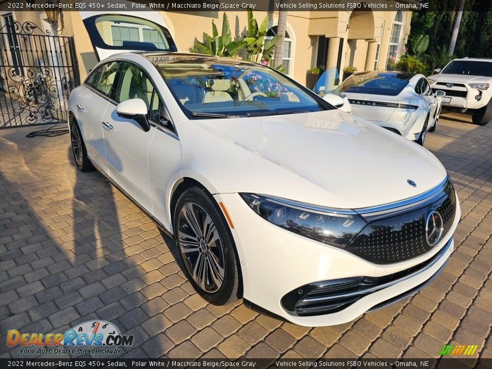 2022 Mercedes-Benz EQS 450+ Sedan Polar White / Macchiato Beige/Space Gray Photo #8