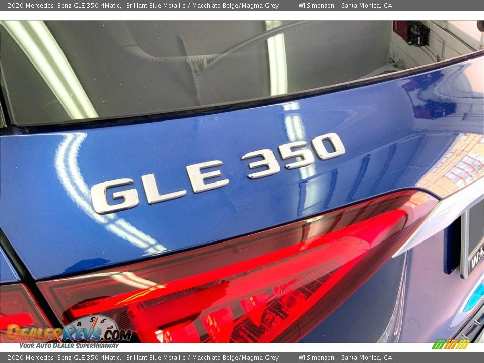 2020 Mercedes-Benz GLE 350 4Matic Brilliant Blue Metallic / Macchiato Beige/Magma Grey Photo #31