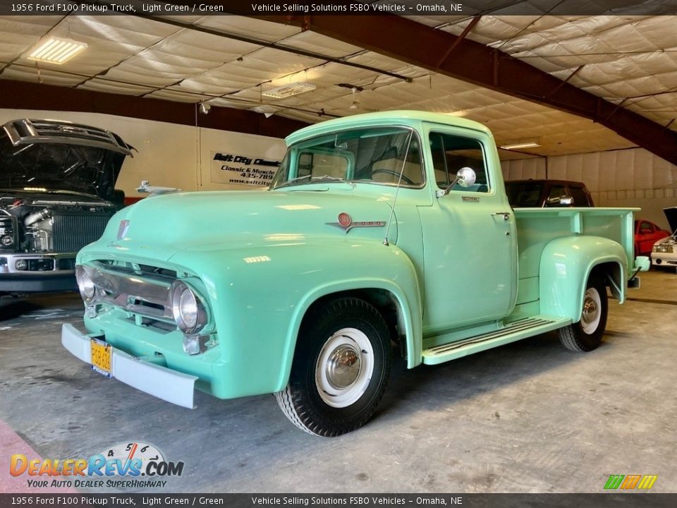 Front 3/4 View of 1956 Ford F100 Pickup Truck Photo #1