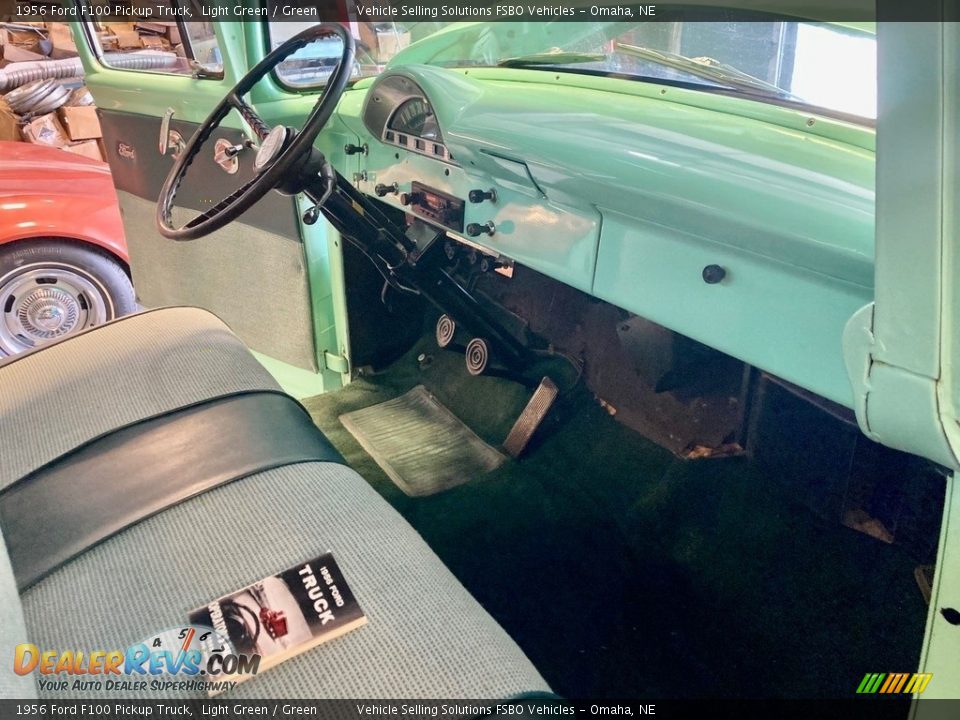 Green Interior - 1956 Ford F100 Pickup Truck Photo #8