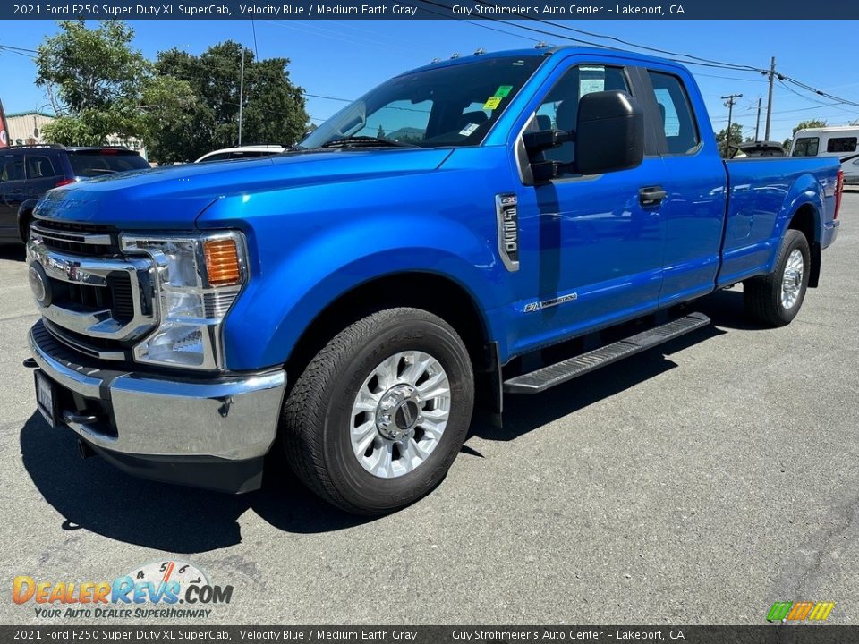 Velocity Blue 2021 Ford F250 Super Duty XL SuperCab Photo #3