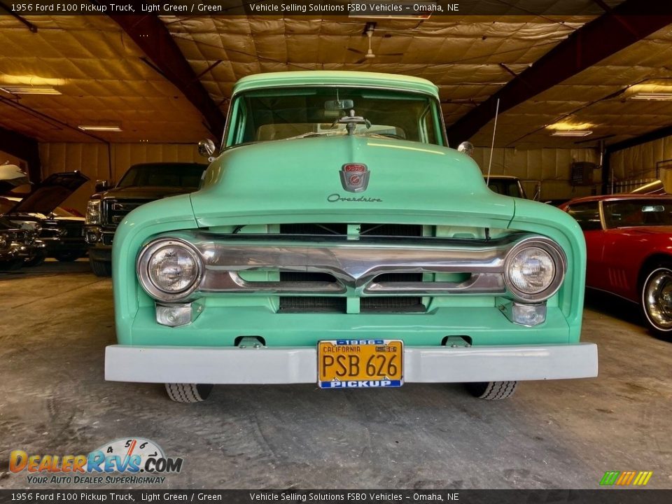 1956 Ford F100 Pickup Truck Light Green / Green Photo #32