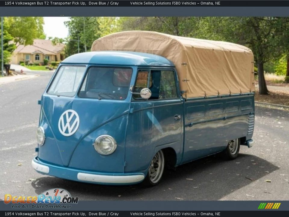 Dove Blue 1954 Volkswagen Bus T2 Transporter Pick Up Photo #2