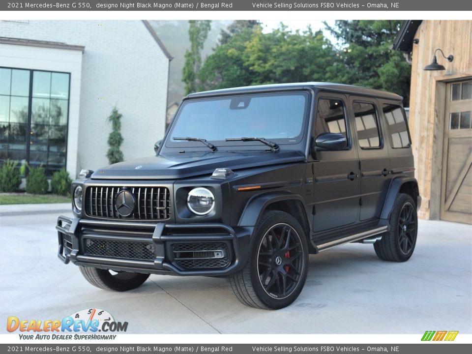 2021 Mercedes-Benz G 550 designo Night Black Magno (Matte) / Bengal Red Photo #1