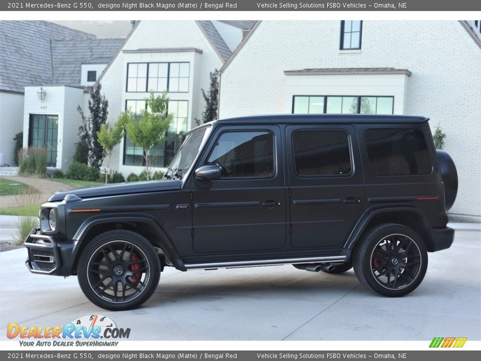 2021 Mercedes-Benz G 550 designo Night Black Magno (Matte) / Bengal Red Photo #2