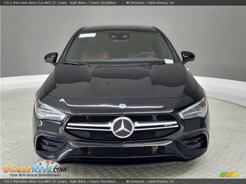 2021 Mercedes-Benz CLA AMG 35 Coupe Night Black / Classic Red/Black Photo #2