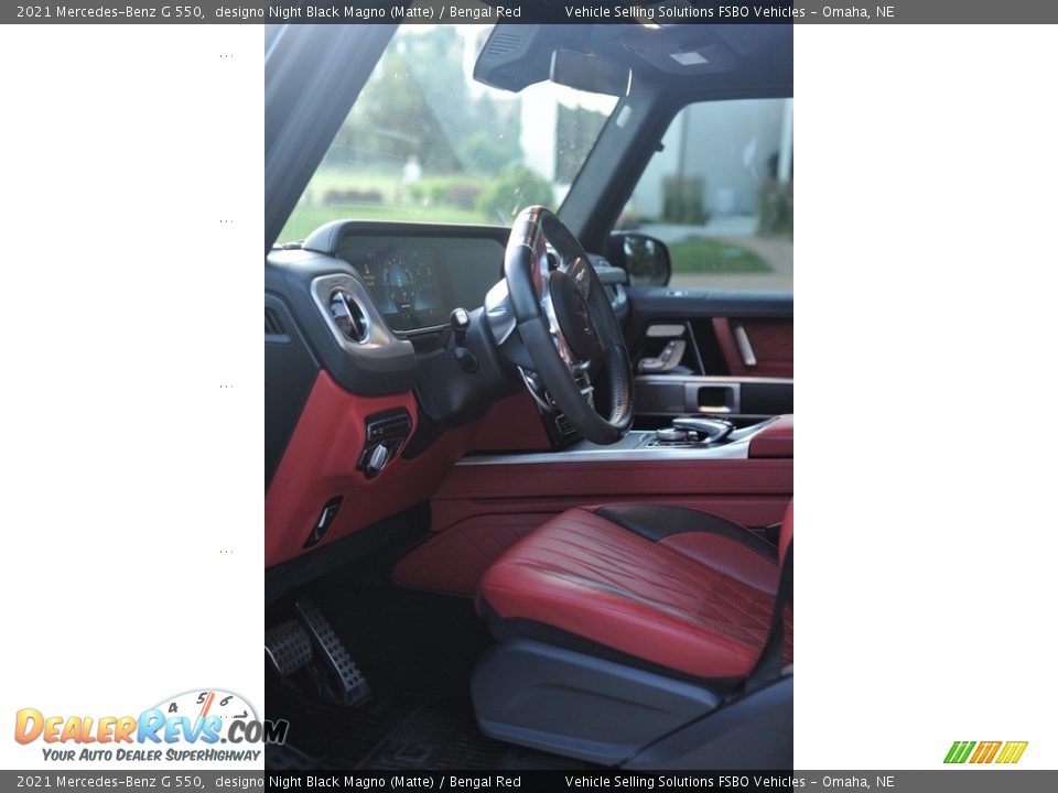 2021 Mercedes-Benz G 550 designo Night Black Magno (Matte) / Bengal Red Photo #4