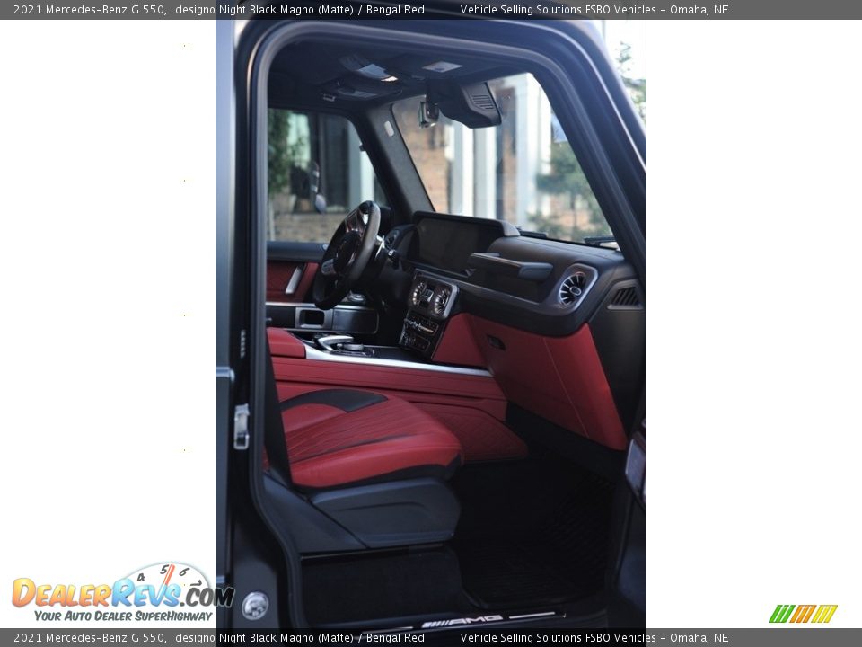 2021 Mercedes-Benz G 550 designo Night Black Magno (Matte) / Bengal Red Photo #6