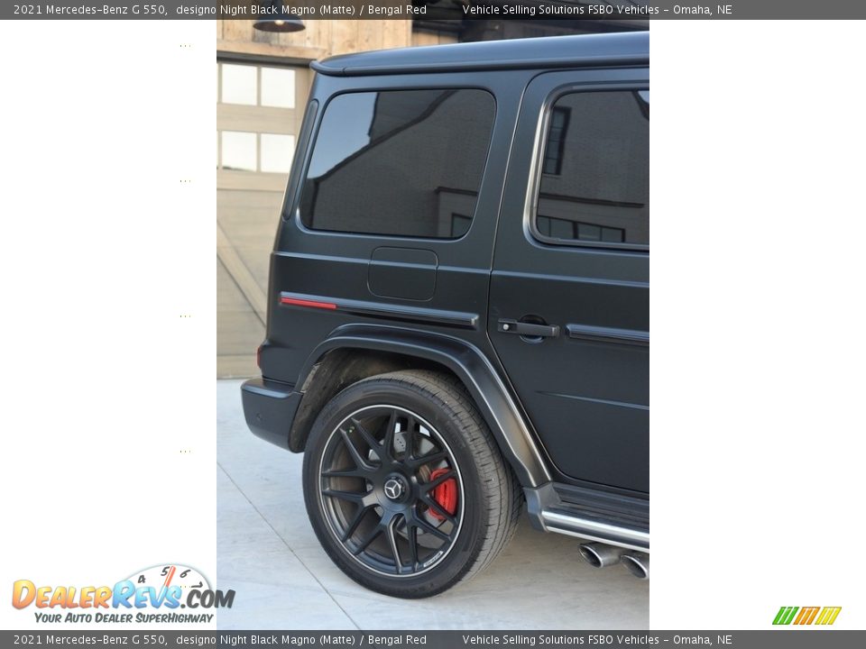 2021 Mercedes-Benz G 550 designo Night Black Magno (Matte) / Bengal Red Photo #8