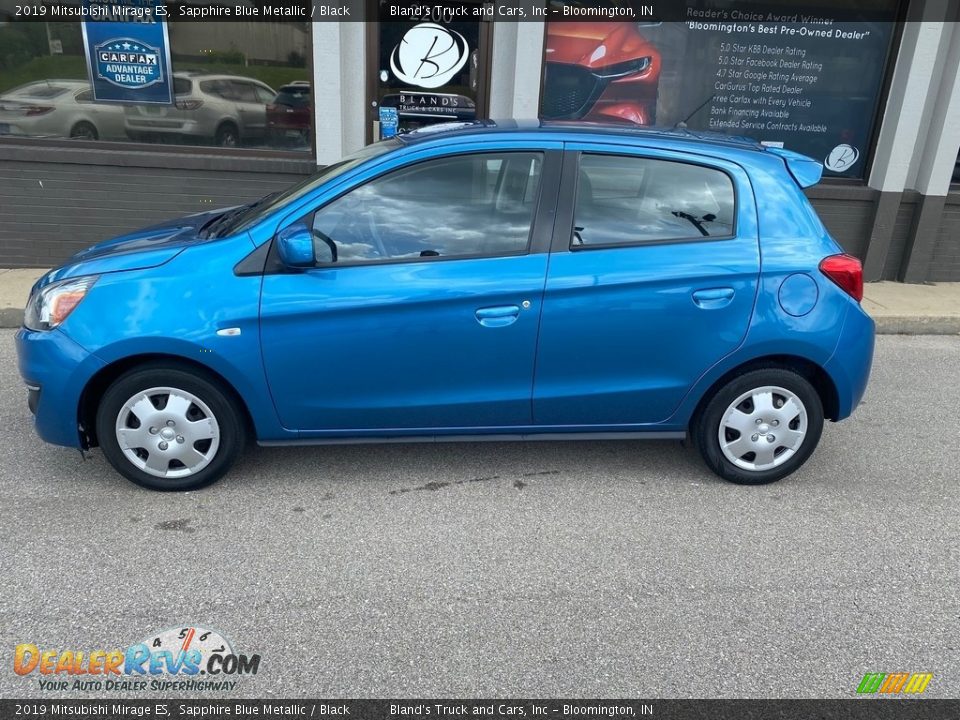 2019 Mitsubishi Mirage ES Sapphire Blue Metallic / Black Photo #13