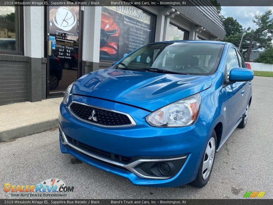 2019 Mitsubishi Mirage ES Sapphire Blue Metallic / Black Photo #15