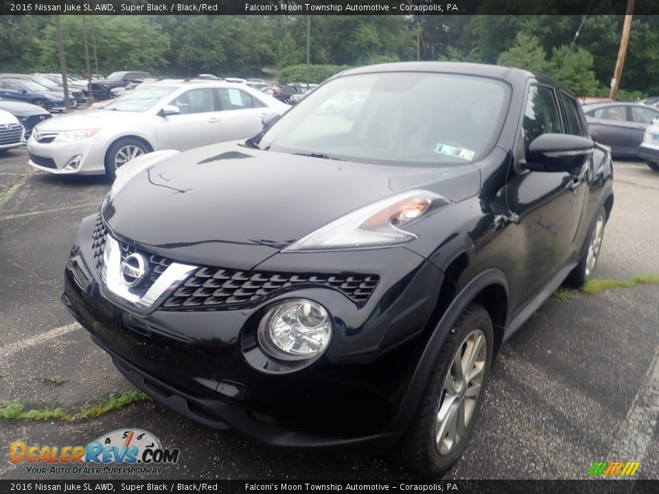 2016 Nissan Juke SL AWD Super Black / Black/Red Photo #1