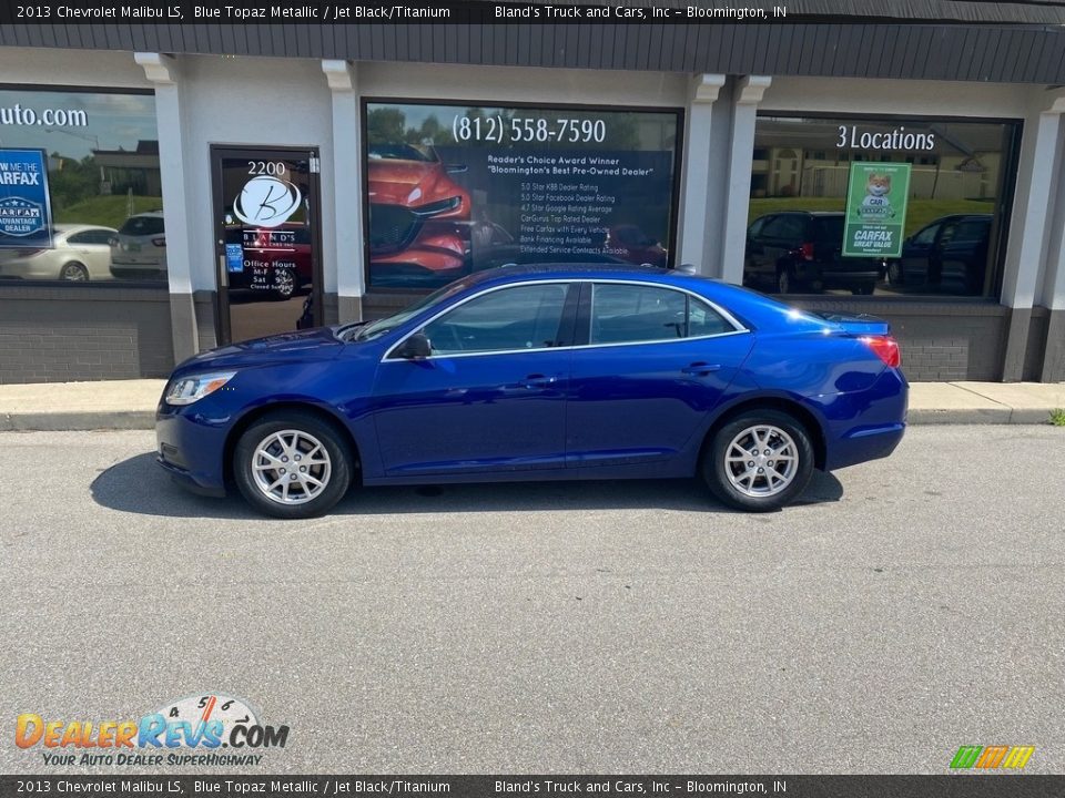 2013 Chevrolet Malibu LS Blue Topaz Metallic / Jet Black/Titanium Photo #27