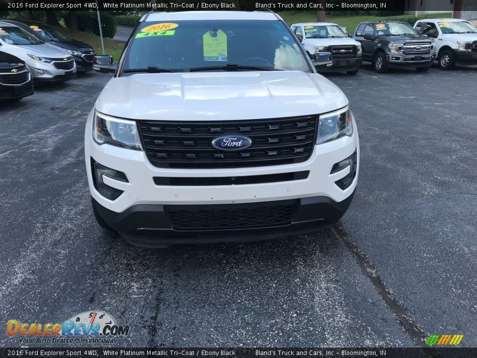 2016 Ford Explorer Sport 4WD White Platinum Metallic Tri-Coat / Ebony Black Photo #3