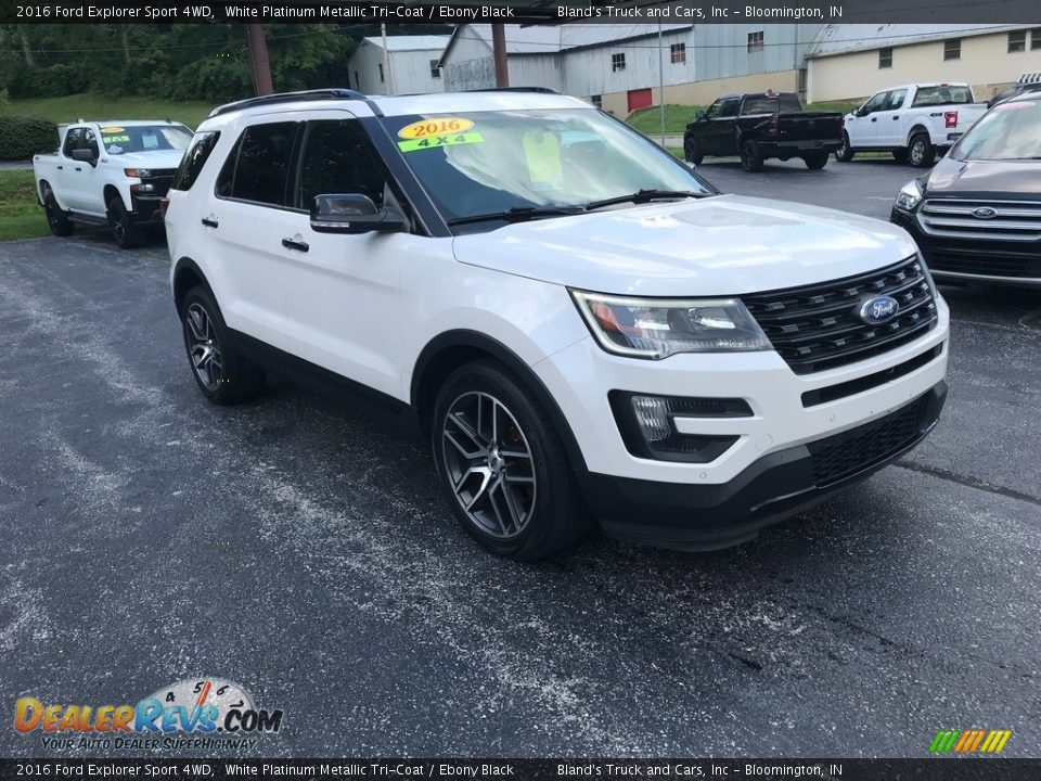 White Platinum Metallic Tri-Coat 2016 Ford Explorer Sport 4WD Photo #4