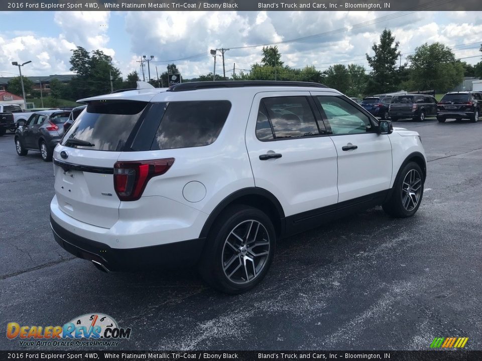 2016 Ford Explorer Sport 4WD White Platinum Metallic Tri-Coat / Ebony Black Photo #6