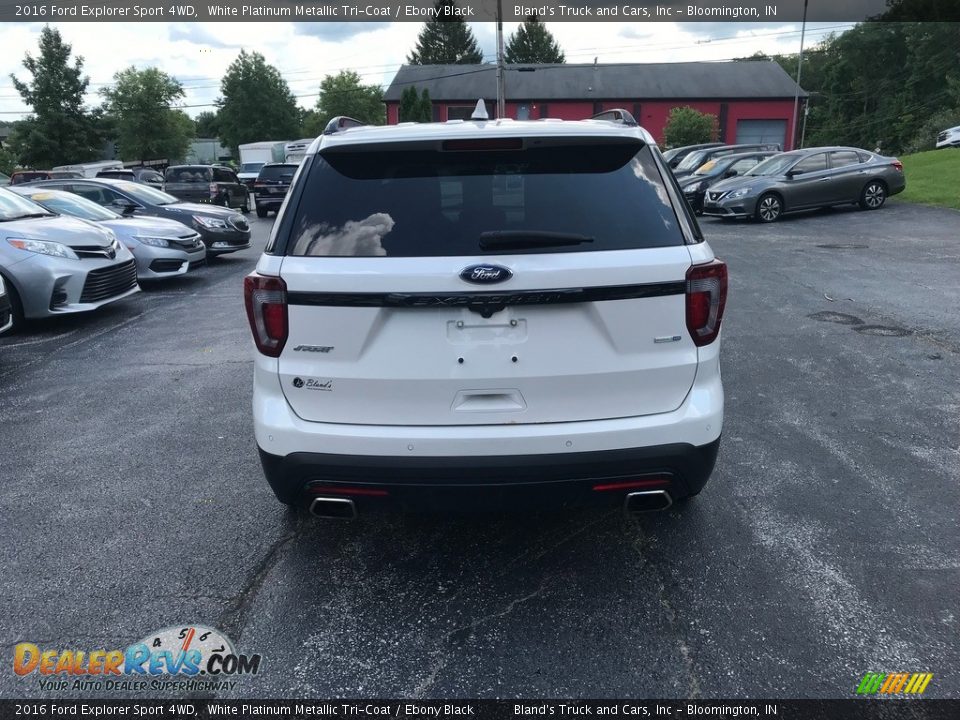 White Platinum Metallic Tri-Coat 2016 Ford Explorer Sport 4WD Photo #7