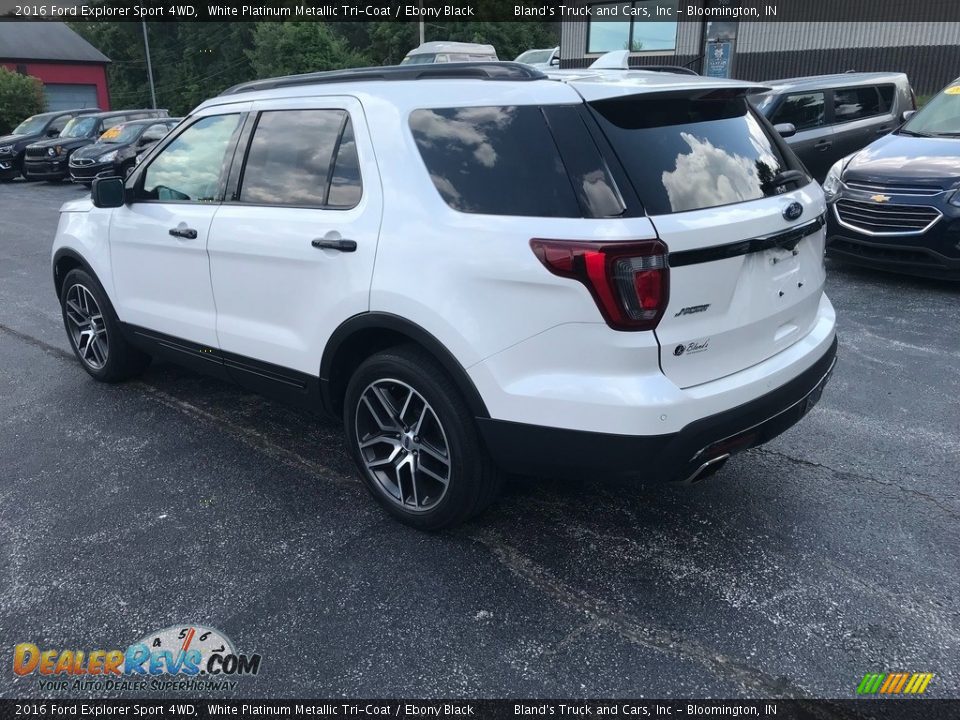 2016 Ford Explorer Sport 4WD White Platinum Metallic Tri-Coat / Ebony Black Photo #10