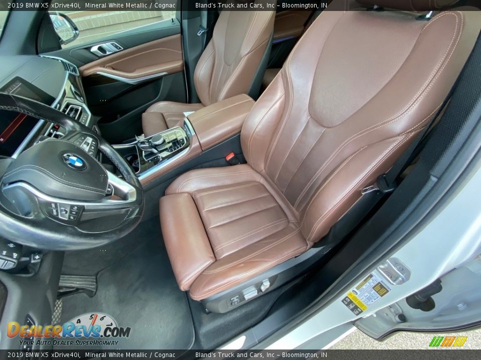 2019 BMW X5 xDrive40i Mineral White Metallic / Cognac Photo #7