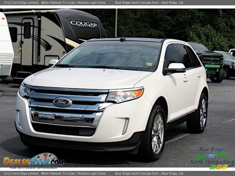 2013 Ford Edge Limited White Platinum Tri-Coat / Medium Light Stone Photo #1