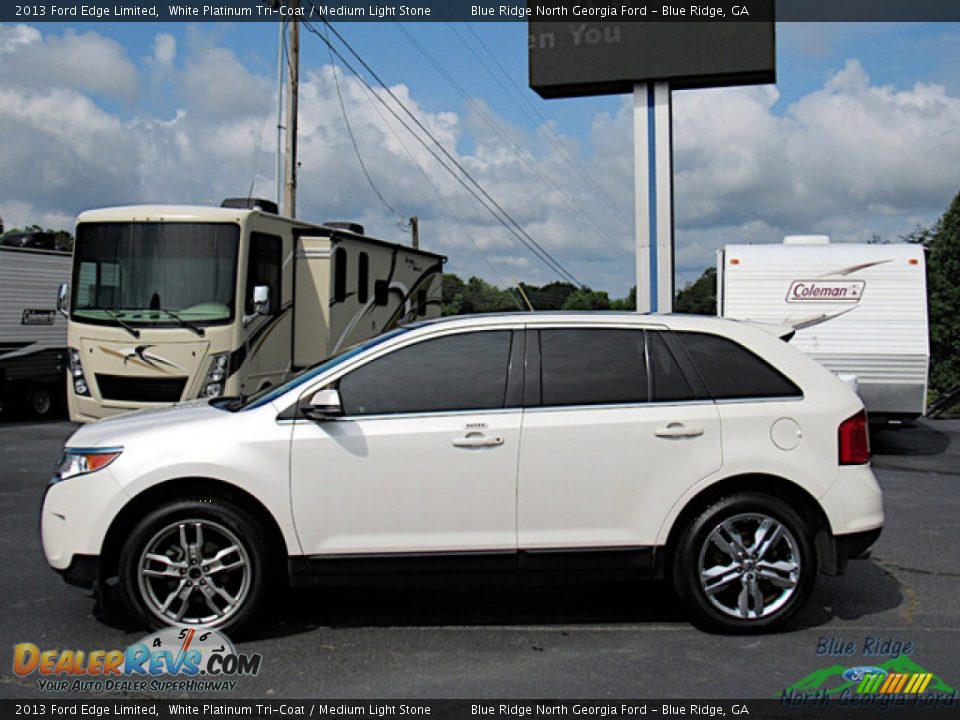 2013 Ford Edge Limited White Platinum Tri-Coat / Medium Light Stone Photo #2