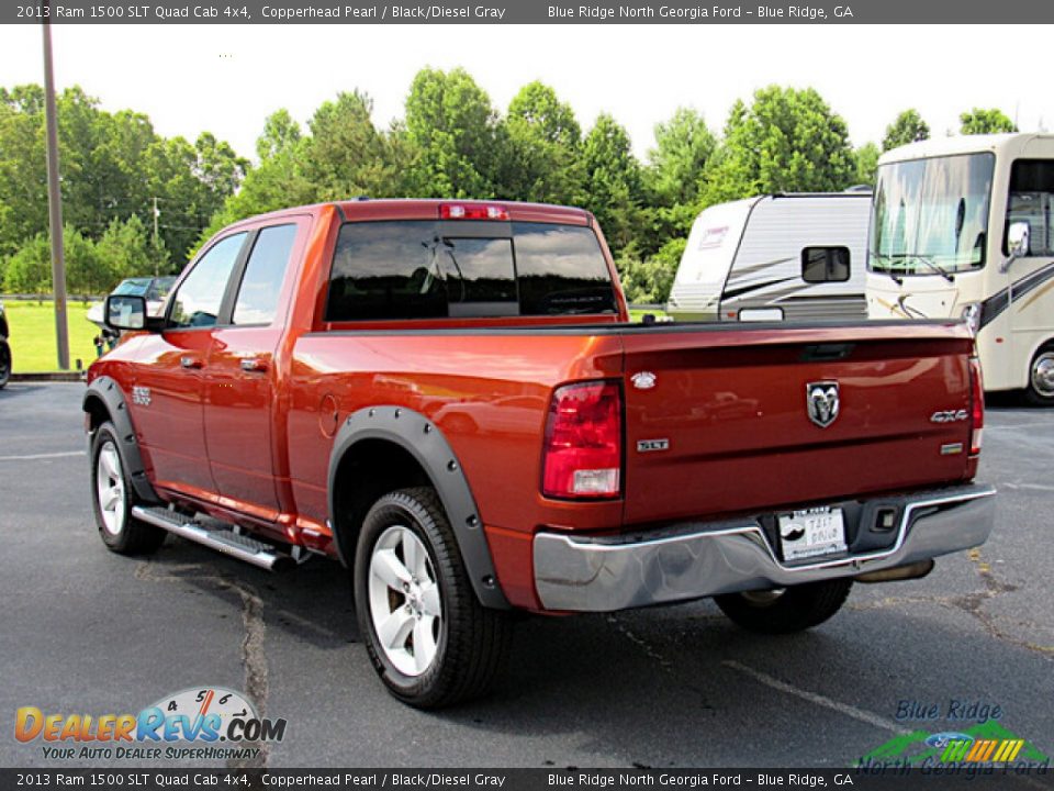 2013 Ram 1500 SLT Quad Cab 4x4 Copperhead Pearl / Black/Diesel Gray Photo #3