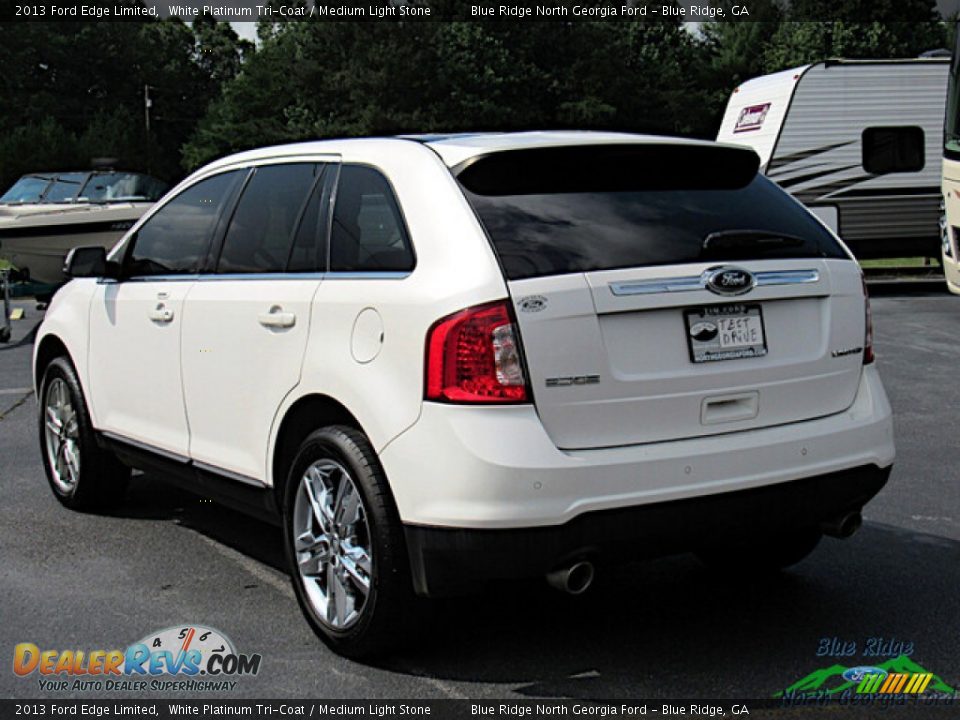 2013 Ford Edge Limited White Platinum Tri-Coat / Medium Light Stone Photo #3