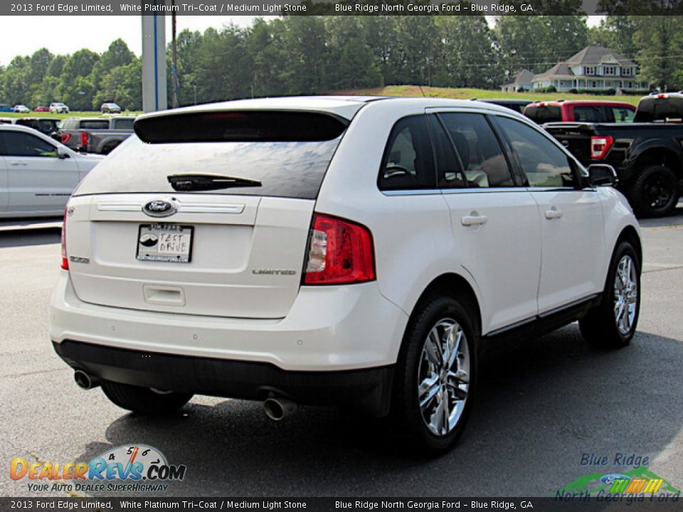 2013 Ford Edge Limited White Platinum Tri-Coat / Medium Light Stone Photo #5
