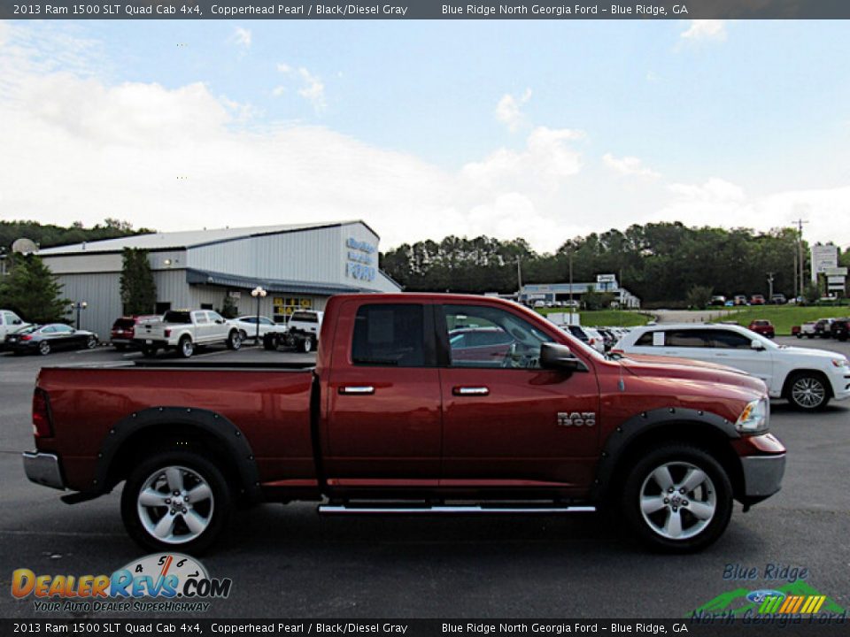 2013 Ram 1500 SLT Quad Cab 4x4 Copperhead Pearl / Black/Diesel Gray Photo #6