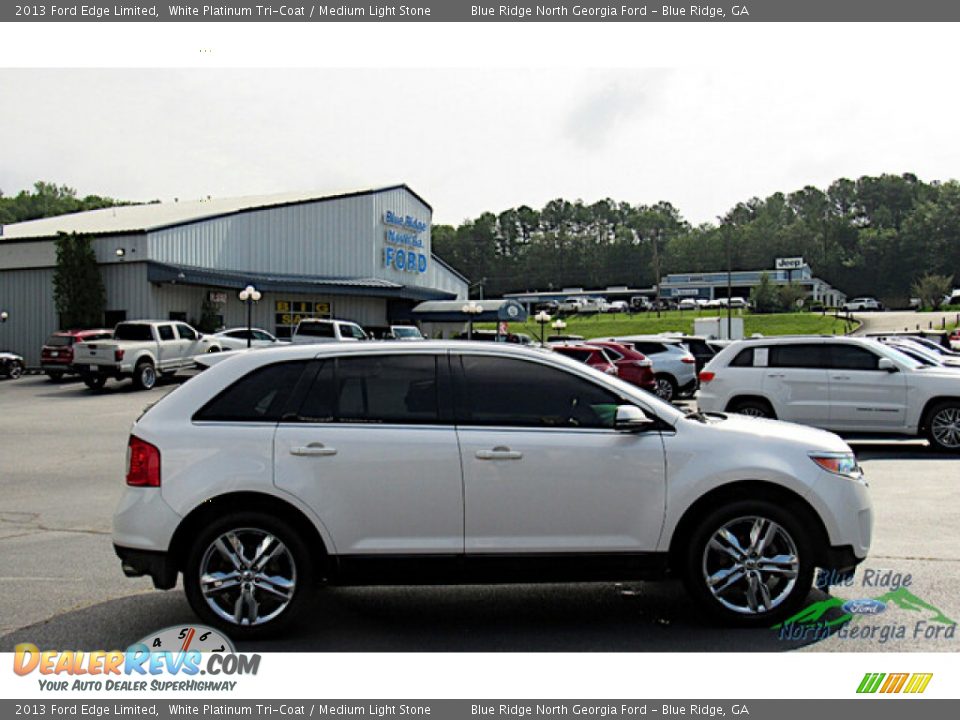 2013 Ford Edge Limited White Platinum Tri-Coat / Medium Light Stone Photo #6