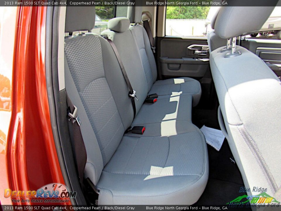 Rear Seat of 2013 Ram 1500 SLT Quad Cab 4x4 Photo #13