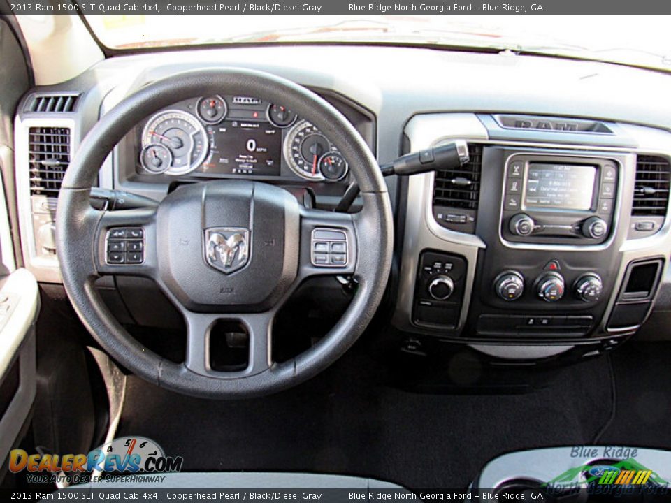 Dashboard of 2013 Ram 1500 SLT Quad Cab 4x4 Photo #15