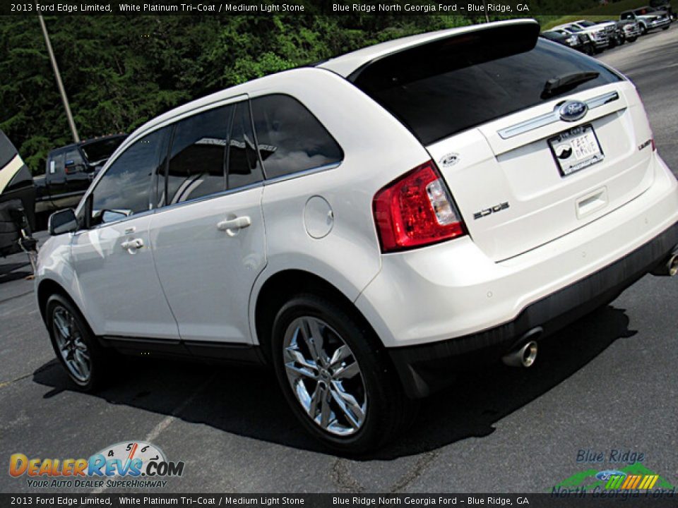2013 Ford Edge Limited White Platinum Tri-Coat / Medium Light Stone Photo #30