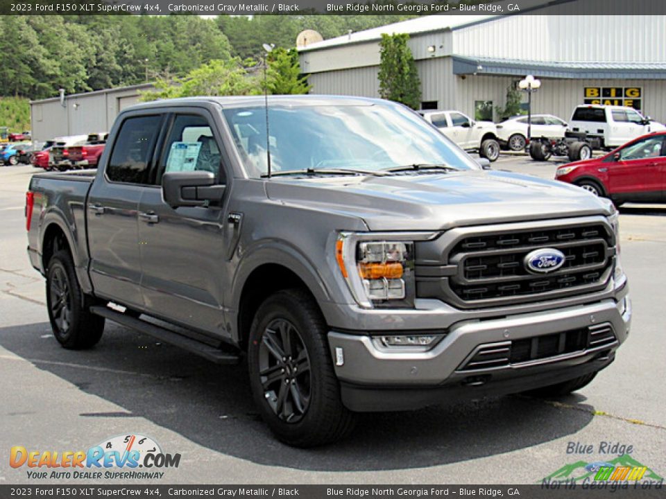 2023 Ford F150 XLT SuperCrew 4x4 Carbonized Gray Metallic / Black Photo #7