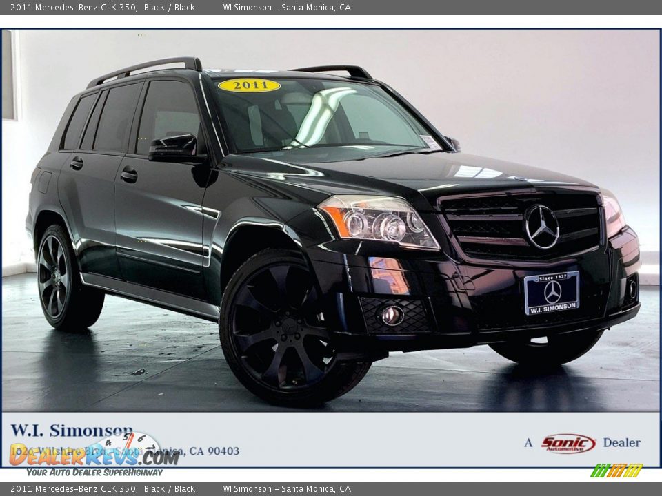 2011 Mercedes-Benz GLK 350 Black / Black Photo #1