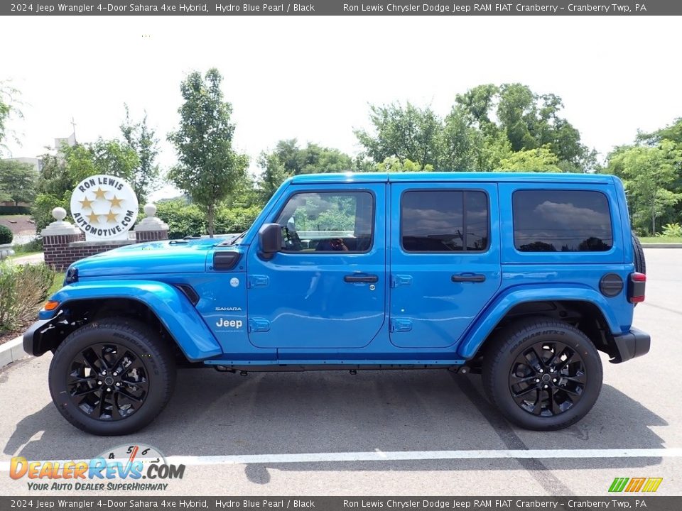 Hydro Blue Pearl 2024 Jeep Wrangler 4-Door Sahara 4xe Hybrid Photo #2