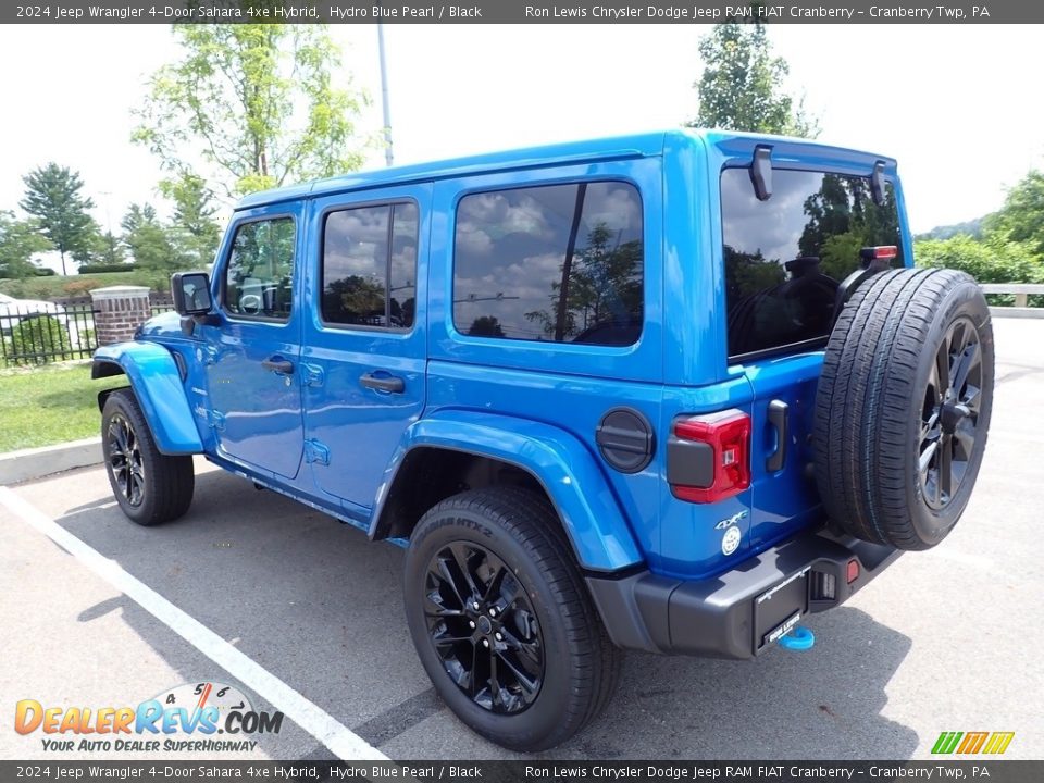 2024 Jeep Wrangler 4-Door Sahara 4xe Hybrid Hydro Blue Pearl / Black Photo #3