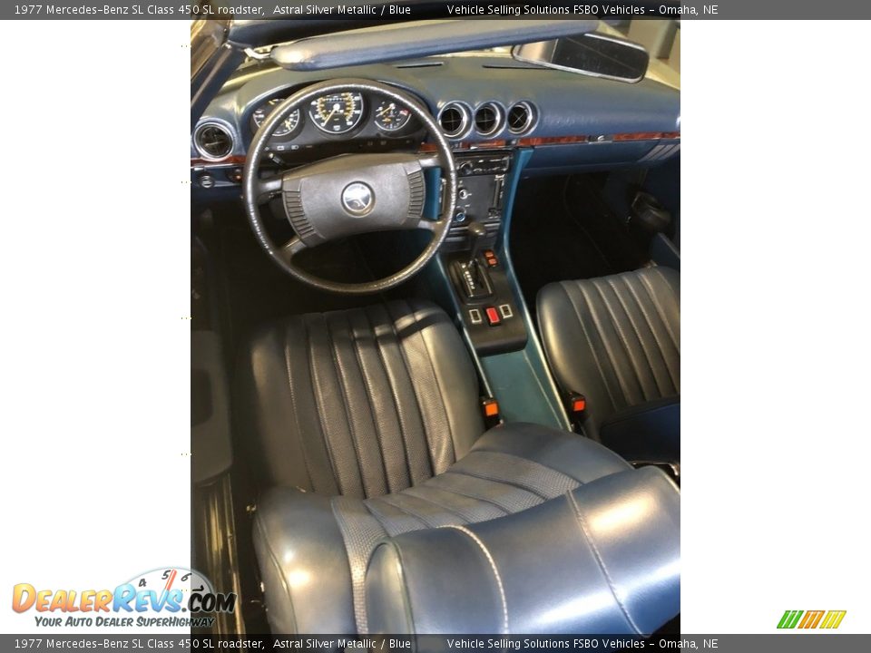 Blue Interior - 1977 Mercedes-Benz SL Class 450 SL roadster Photo #2