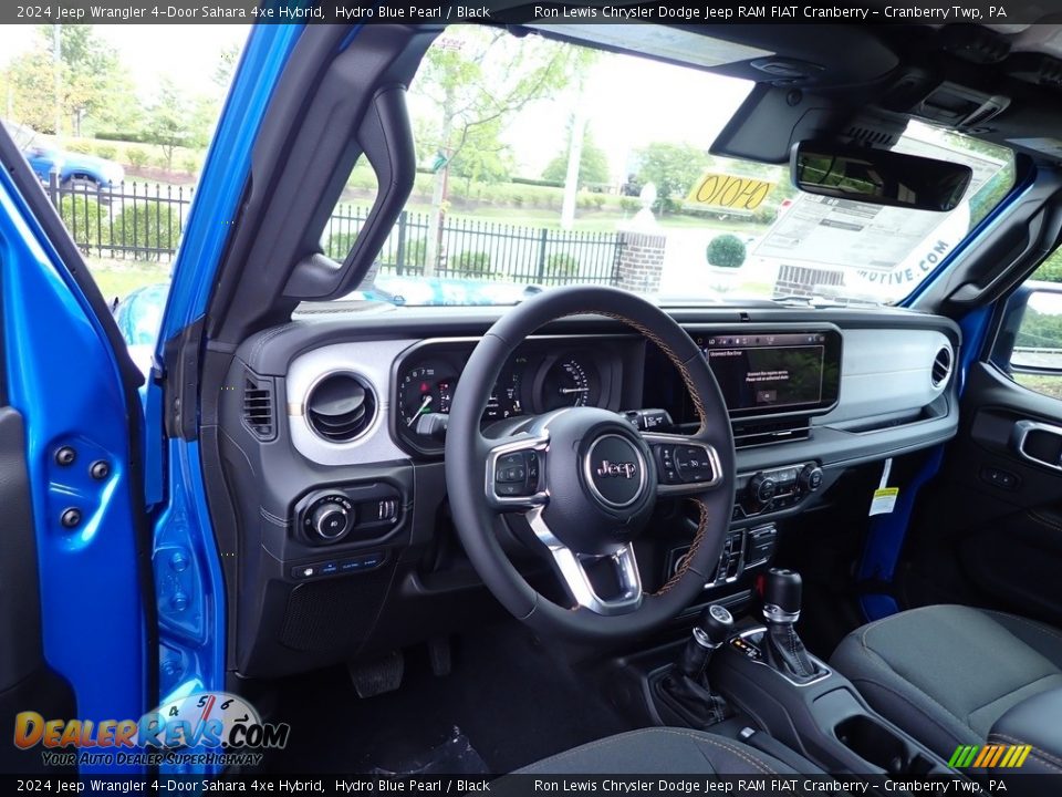 2024 Jeep Wrangler 4-Door Sahara 4xe Hybrid Hydro Blue Pearl / Black Photo #13