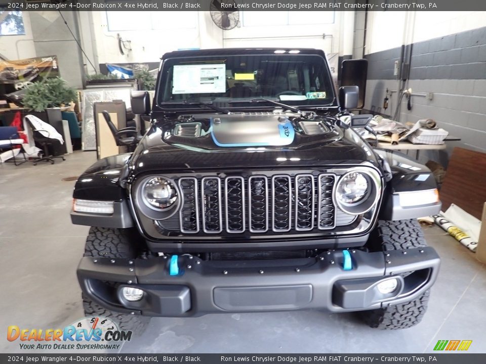 2024 Jeep Wrangler 4-Door Rubicon X 4xe Hybrid Black / Black Photo #2