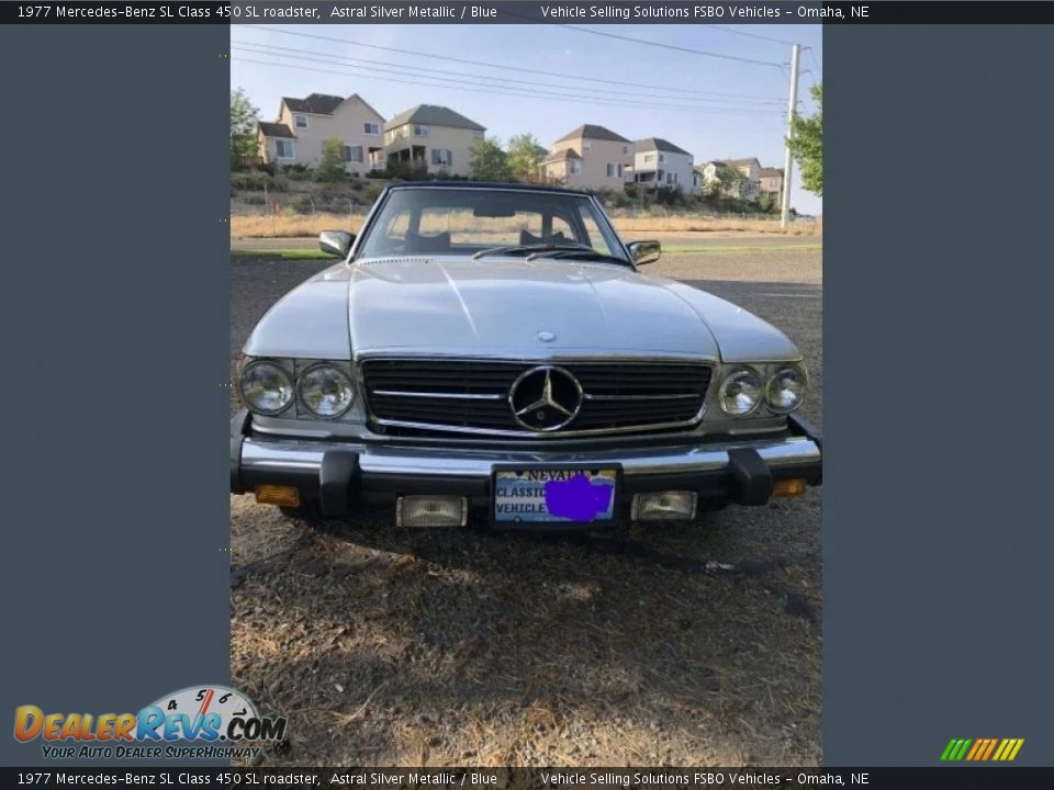 1977 Mercedes-Benz SL Class 450 SL roadster Astral Silver Metallic / Blue Photo #15