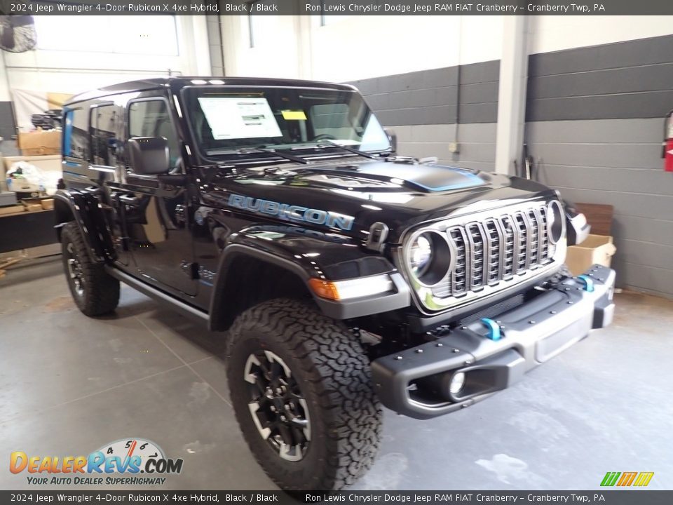 2024 Jeep Wrangler 4-Door Rubicon X 4xe Hybrid Black / Black Photo #3