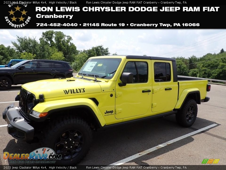 2023 Jeep Gladiator Willys 4x4 High Velocity / Black Photo #1